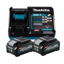 Makita 2db BL4040 Li-ion akkumulátor 40V XGT 4,0Ah +DC40RA töltő