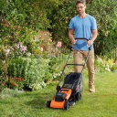 Black+Decker elektromos fűnyíró 1400W, 340mm, 30L-es gyűjtőkosár