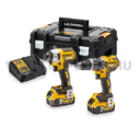 DeWALT DCK266P2T-QW 18V XR Li-ion akkumulátoros ütvefúró-csavarozó gépszett TSTAK kofferben