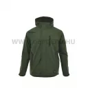 Sara Comfort Winter bélelt SoftShell hosszú kabát zöld-fekete XXXL