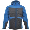 Sara Comfort Winter hybrid bélelt SoftShell kabát s.szürke - égkék M