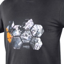 NEO Munkavédelmi póló, hatszög grafika, autóalkatrész minta, 100% pamut, 180g/m2, XL