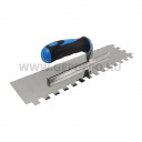 Bautool rozsdamentes glettelő soft nyéllel - 100 x 350 mm, 12 mm-es fogakkal