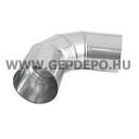 Rozsdamentes acél füstcső könyöktag d:120mm