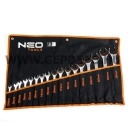 Neo csillag-villáskulcs készlet CrV 8-32mm-ig 17 részes vászon tartóban